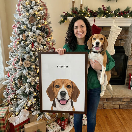 Custom Pet Portrait | Hand-Designed Framed Art