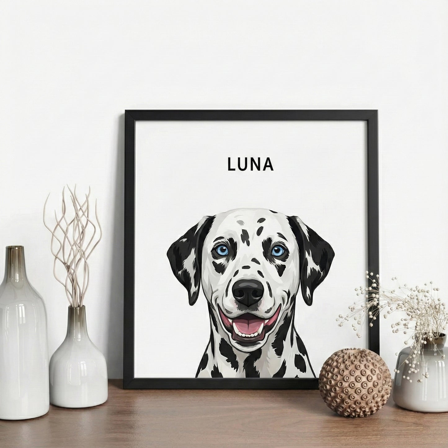 Custom Pet Portrait | Hand-Designed Framed Art