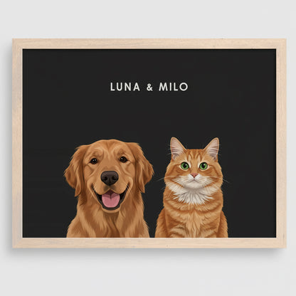 Modern Pet Portrait | Upto 3 Pets
