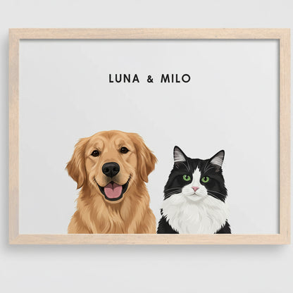 Modern Pet Portrait | Upto 3 Pets