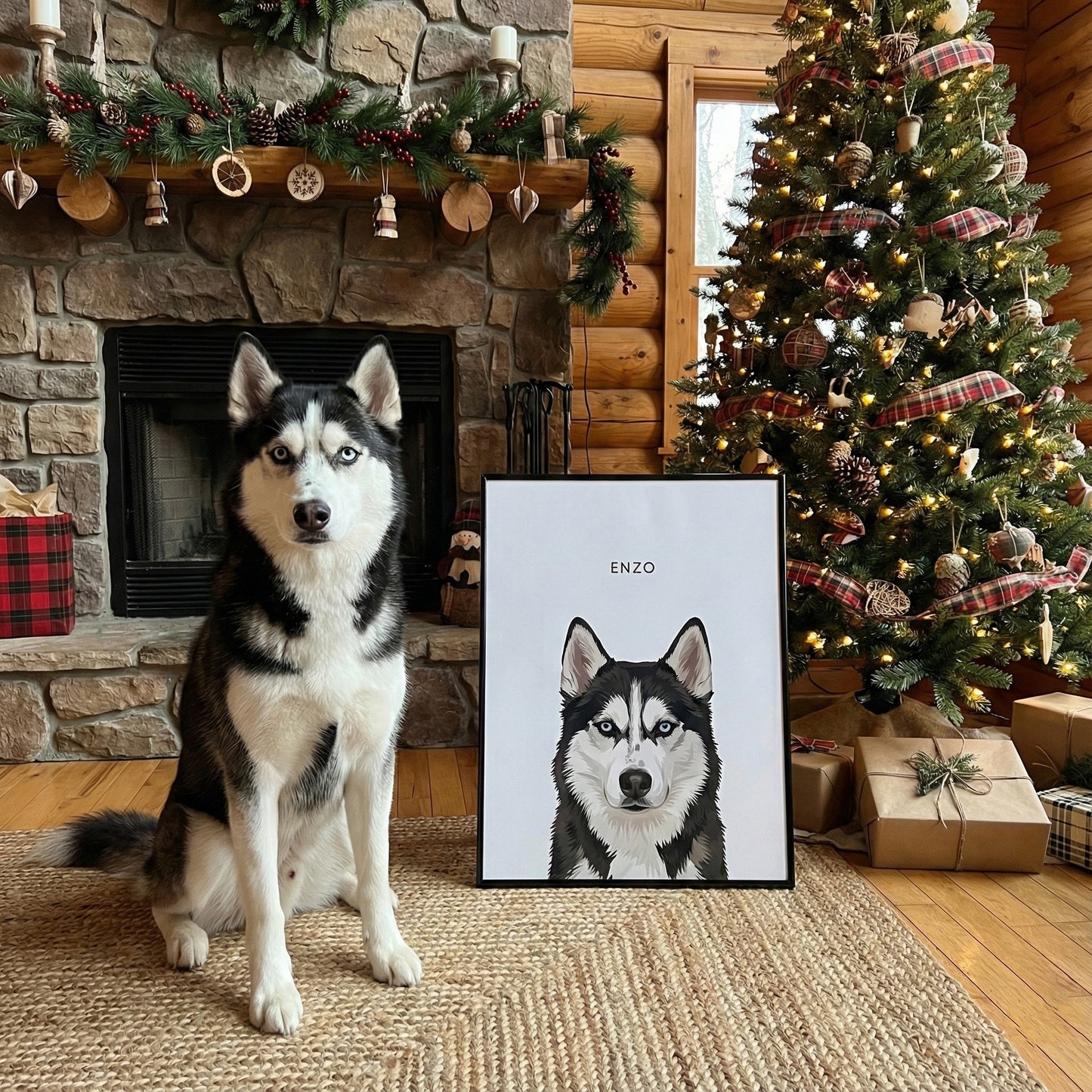 Custom Pet Portrait | Hand-Designed Framed Art