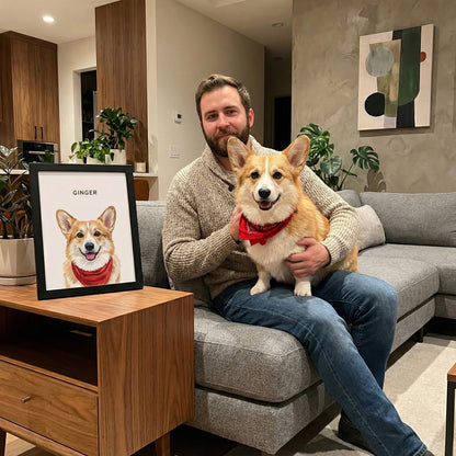 Custom Pet Portrait | Hand-Designed Framed Art