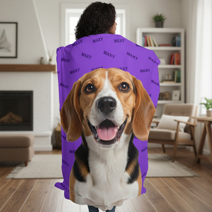 Custom Dog Blanket with Name and Photo