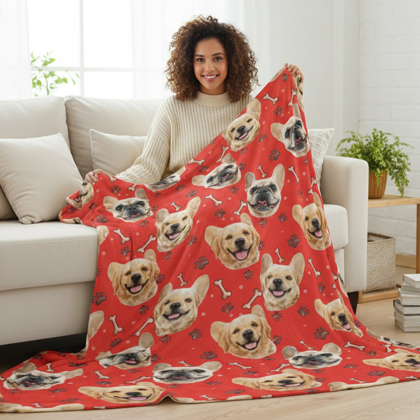 Custom Dog Blanket with Name and Photo