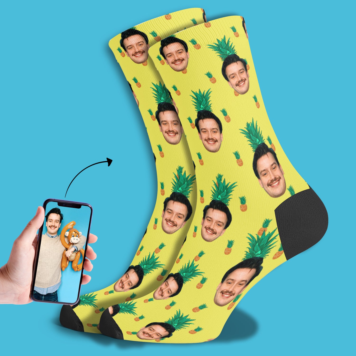 Pineapple Face Socks