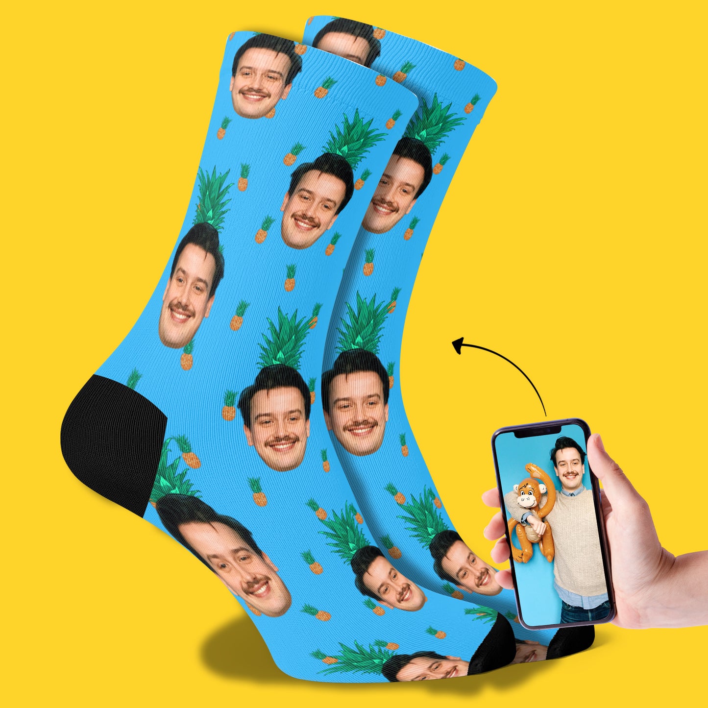 Pineapple Face Socks