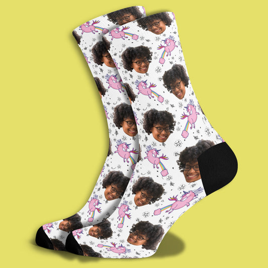 Unicorn Face Socks