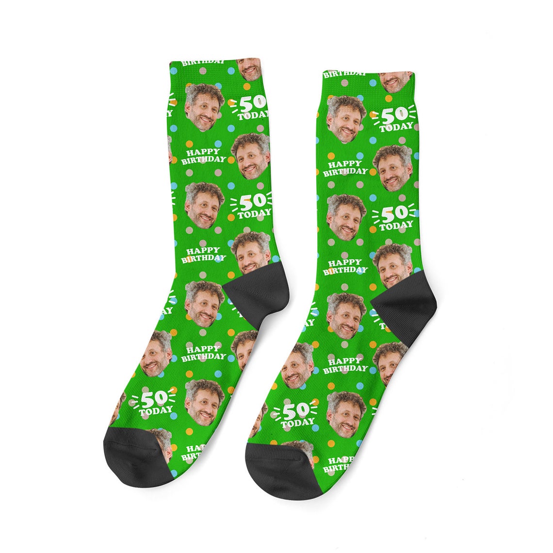 Personalized Birthday Socks with Faces